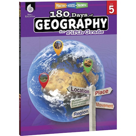 Shell Education 180 Days of Geography, Grade 5 28626